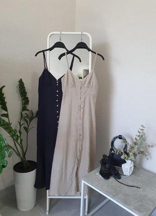 Платье zara миди лён