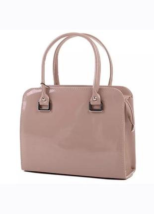 Сумка бежева лакована diva collection