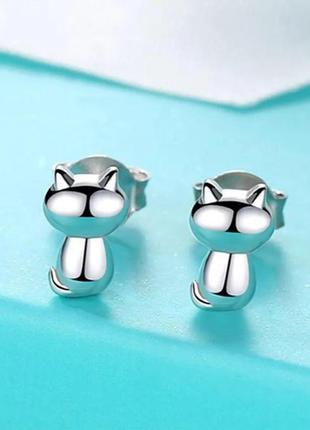 Серьги кот