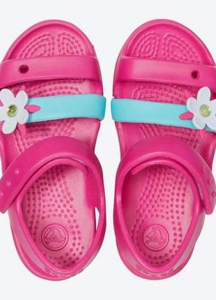 Детские кроксы, сандалии для девочки crocs the charm 205486-6x0 c8