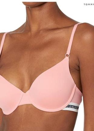 Качественный розовый бюстик с пуш-ап tommy hilfiger