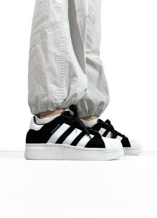 Adidas superstar xlg black/white