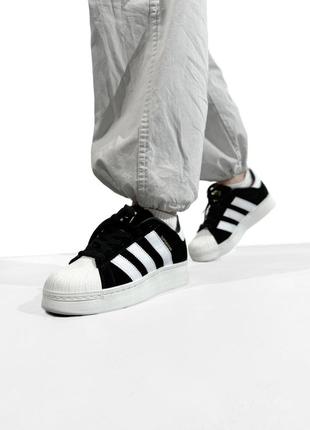 Adidas superstar xlg black/white4 фото