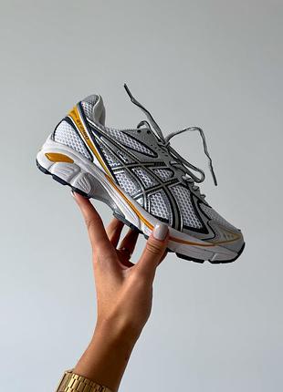 Чудові жіночі кросівки asics gt-2160 white silver orange сріблясто-білі з помаранчевим
