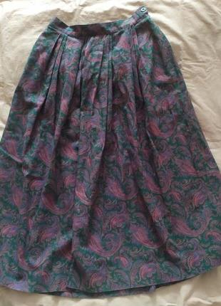 Вінтажна спідниця laura ashley. шерсть і бавовна