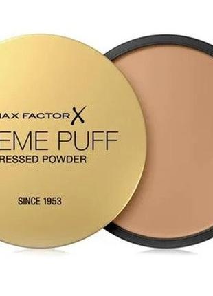 Компактна пудра для обличчя max factor creme puff pressed powder 42 deep beige, 14 г
