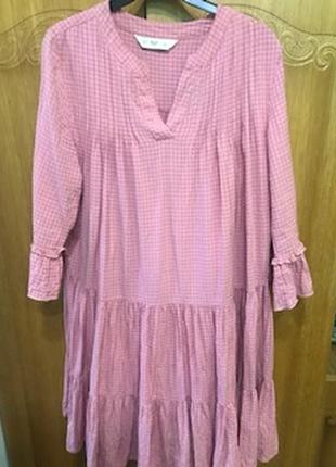 Платье летнее свободного кроя 48р(написано 12)(вискоза. коттон)