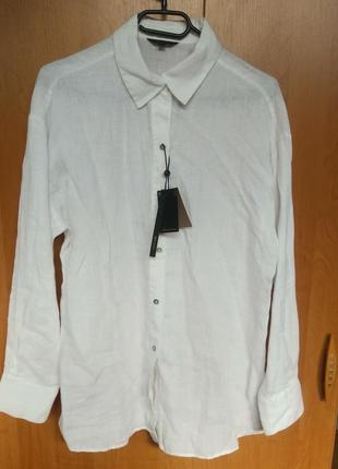 Женская льняная рубашка massimo dutti