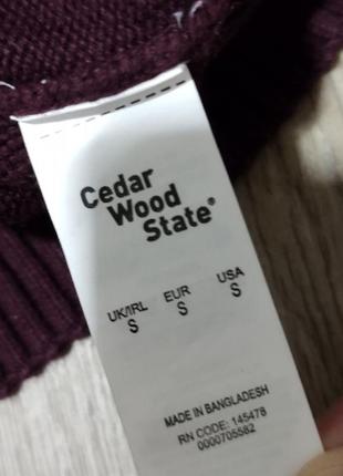 Мужской бордовый свитер на молнии / cedarwood state / джемпер / мужская одежда /...