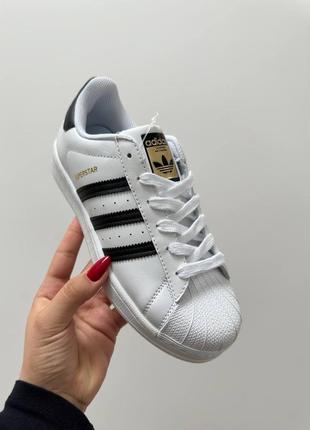 Кросівки adidas superstar white black2 фото