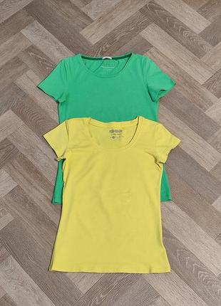 Жовта бавовняна футболка takko fashion