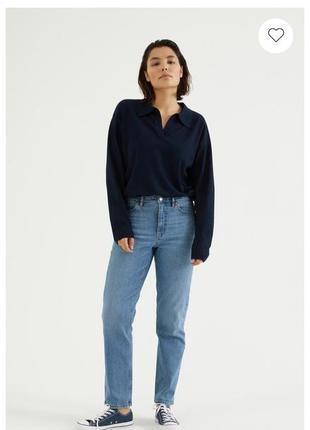 Класичні блакитні джинси kappahl, прямий крій. модель denim 1953