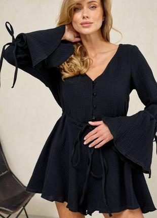 Комбез комбинезон из муслина с рукавом клеш