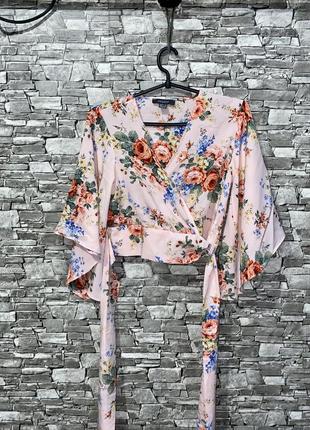 Блузка, блузка топ, нарядная блузка, блузка с цветами, топ с цветами