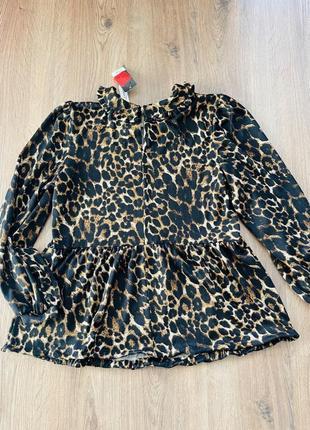 Леопардова тепла блуза кофточка  george  xl нова5 фото