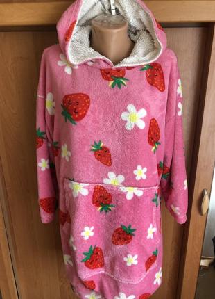 Меховушка, плюшева туника, кофта, худи, l.-xl. new look. слип, пижама