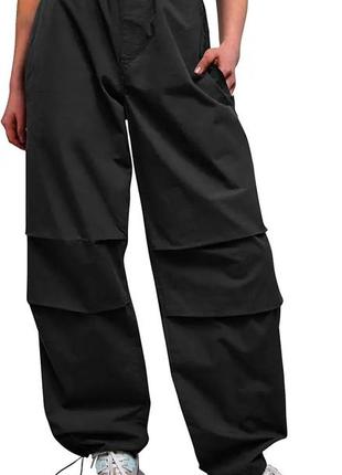 Трендові чорні штани bershka