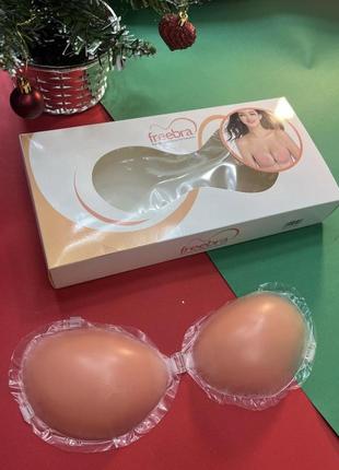Силиконовый бюстгальтер невидимка free bra в коробке, fly bra, флай бра, бюстик невидимка, бюстгальтер для открытой спинки