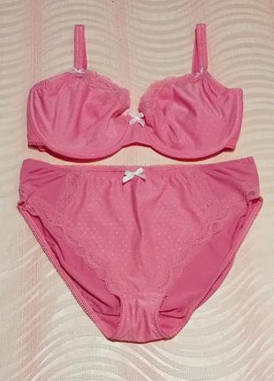 🌺🌺🌺неймовірно шикарний ніжний рожевий комплект спідньої білизни1 фото