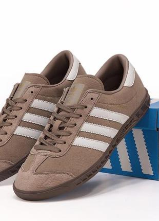 Мужские кроссовки adidas hamburg beige white 41-42-45