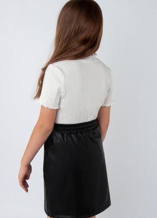 Блуза подростковая рубчик, футболка рубчик, школьная блуза детская