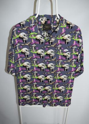 Сорочка stussy гавайка delusions of grandeur гриби з черепами