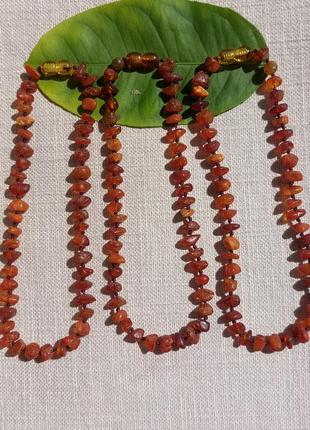 Дитячі лікувальні янтарні буси, намисто з бурштину для дітей