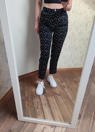 Женские брюки в горошек. xs/s.
