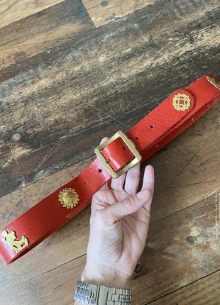 Кожаный винтажный ремень пасок etro оригинал швейцария