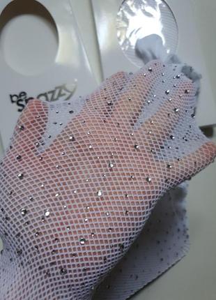 Колготки в сітку для дівчинки зі стразами be snazzy