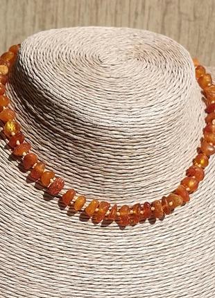 Детские лечебные янтарные бусы, детское ожерелье из натурального янтаря