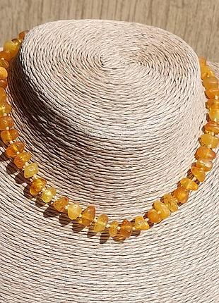 Детские лечебные янтарные бусы, детское ожерелье из натурального янтаря