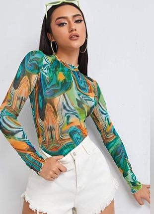 Топ сітка мармуровий принт