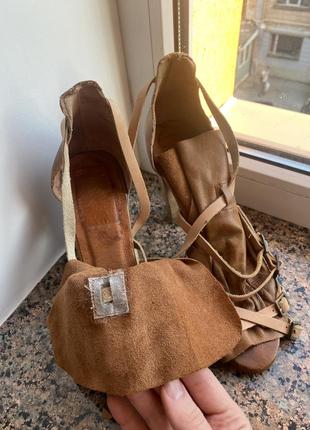 Босоножки ботильоны. натуральная кожа. сандалии туфли. leather fashion7 фото