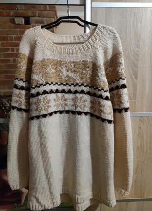 Новогодний свитер кофта вязаная