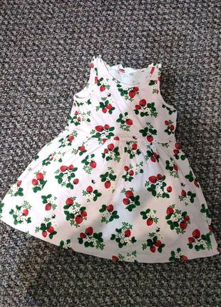 Сарафан в клубничное летнее платье