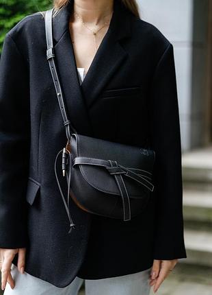 Сумка loewe gate small leather and jacquard shoulder bag 2