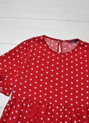 Стильна блуза в горошок shein.3 фото
