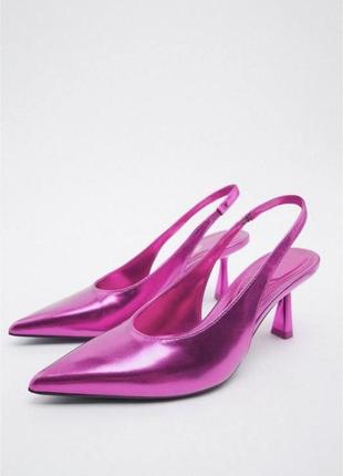 Босоножки zara, туфли zara, слингбеки zara