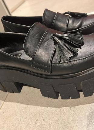 Шкіряні туфлі лофери5 фото