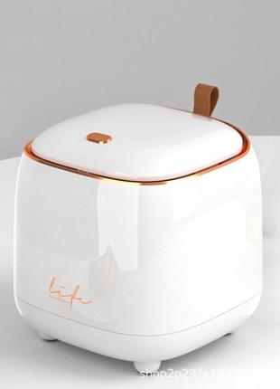 Настольный контейнер для мусора. ведро маленькое мусорное косметическое с нажимной крышкой