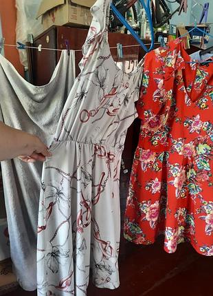 Легкое летнее платье ника свет серый