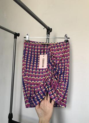 Розовая мини-юбка в горох со сборкой спереди от missguided