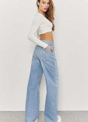Широкі джинси кльош ретро в вінтажному стилі wide jeans h&m
