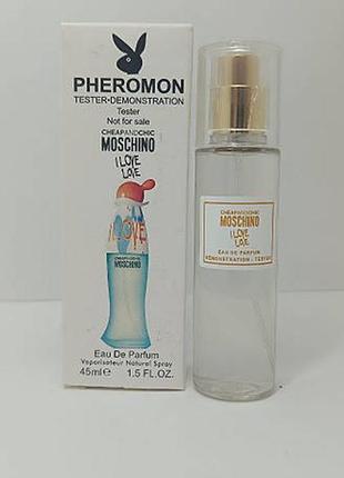 Жіночі парфуми moschino i love love (москино ай лав лав) з феромоном 45 ml