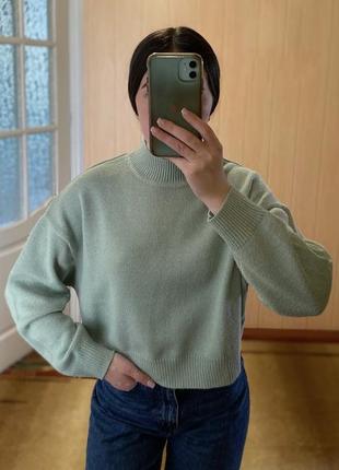 Кофта, светр, кардиган, джемпер, пуловер, зелений, мʼятний, стильний, модний, брендовий, трендовий, класичний, вінтажний, h&m.