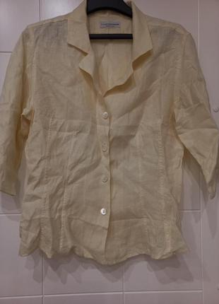 Блуза рубашка лен р.s-m4 фото