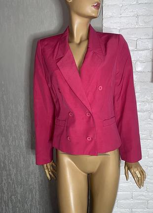 Винтажный полушерстяной пиджак яркий жакет country casual, l