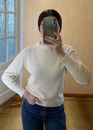 Кофта, светр, кардиган, джемпер, пуловер, білий, молочний, стильний, модний, брендовий, трендовий, класичний, вінтажний, m&s collection.