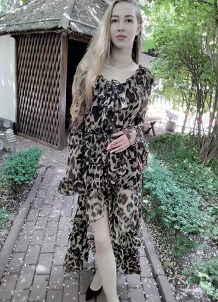 Шикарна  шифонова  сукня